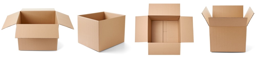 Универсальные четырехклапанные коробки из гофрокартона